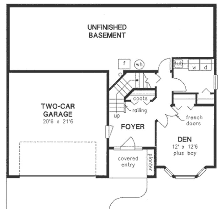 Basement Plan for House Plan #136024