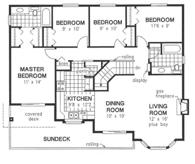 Main Floor Plan for House Plan #136024