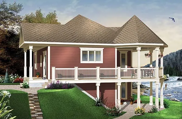 Full Rendering for House Plan #141093