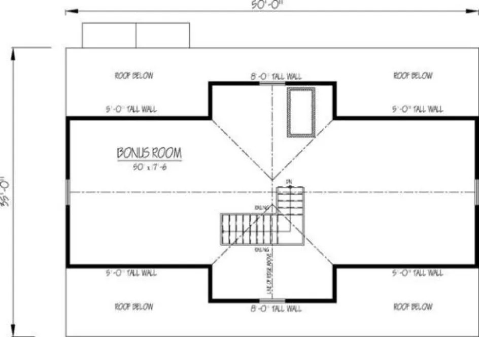 Attic Plan for House Plan #564001