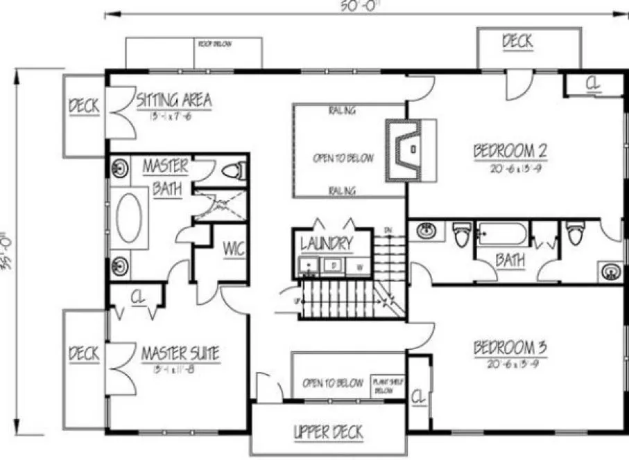 Second Floor Plan for House Plan #564001