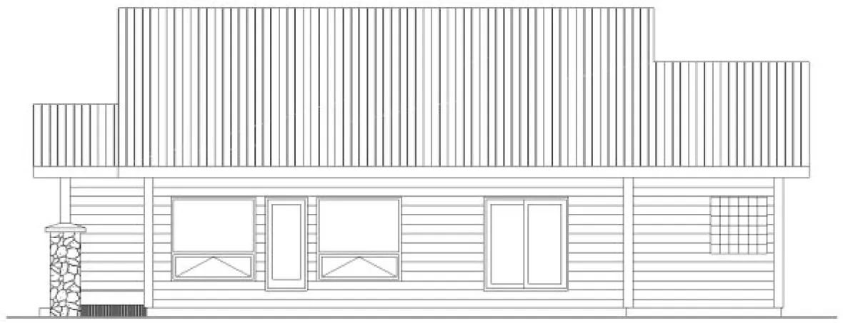 Right Elevation for House Plan #208001