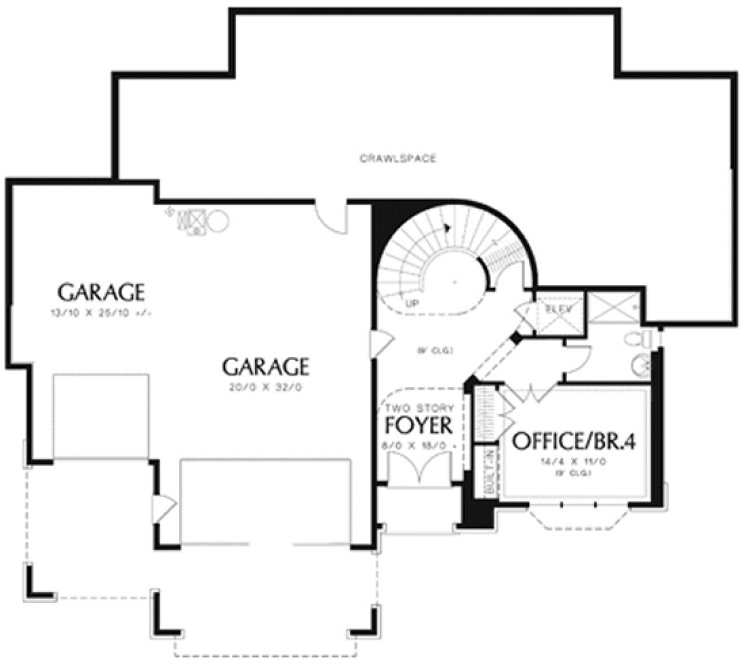 Floorplan lower for House Plan #321132