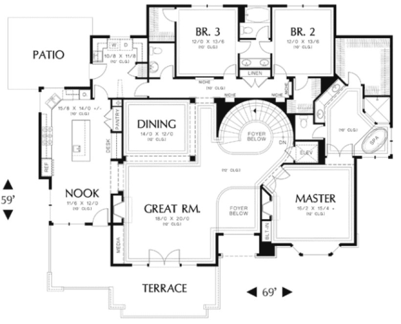 Main Floor Plan for House Plan #321132