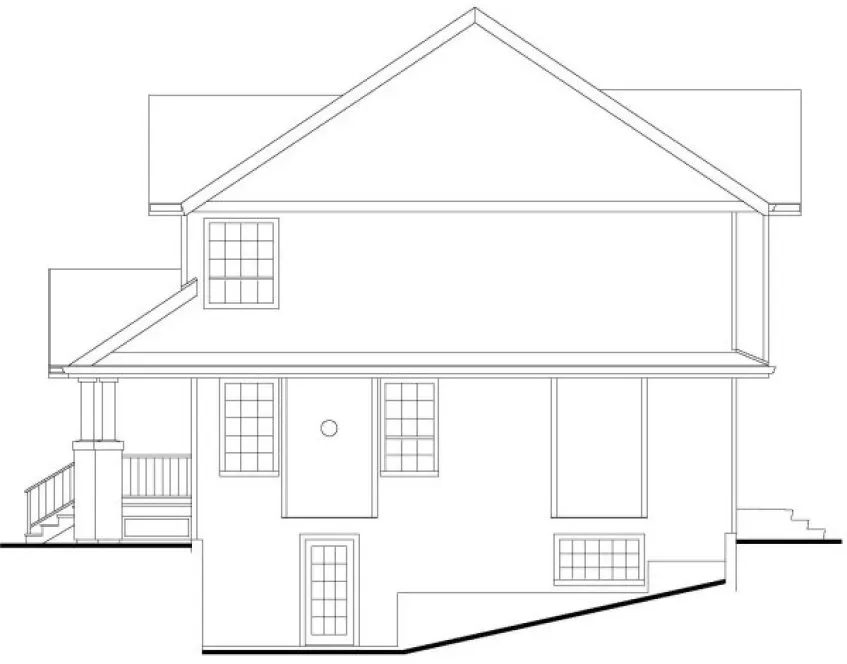 Right Elevation for House Plan #575952