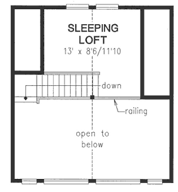 Second Floor Plan for House Plan #135054