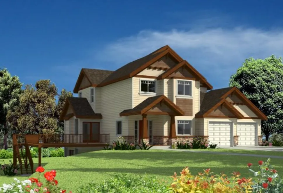 Full Rendering for House Plan #571011