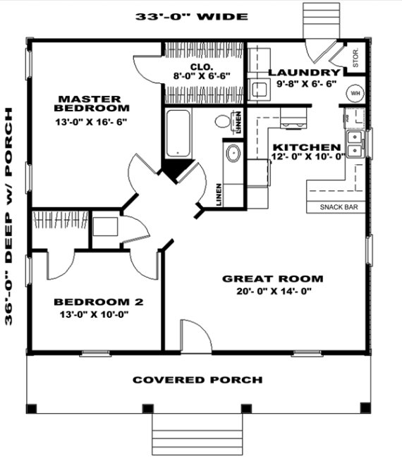 Main Floor Plan for House Plan #432001
