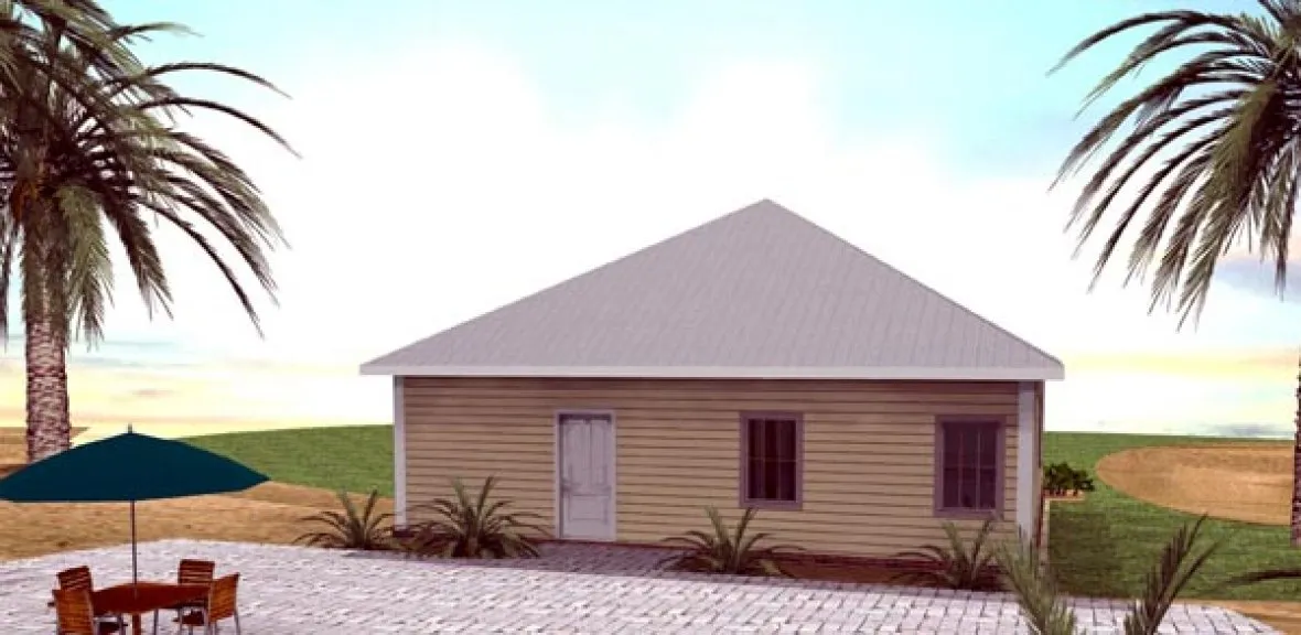 Rear Elevation for House Plan #430051