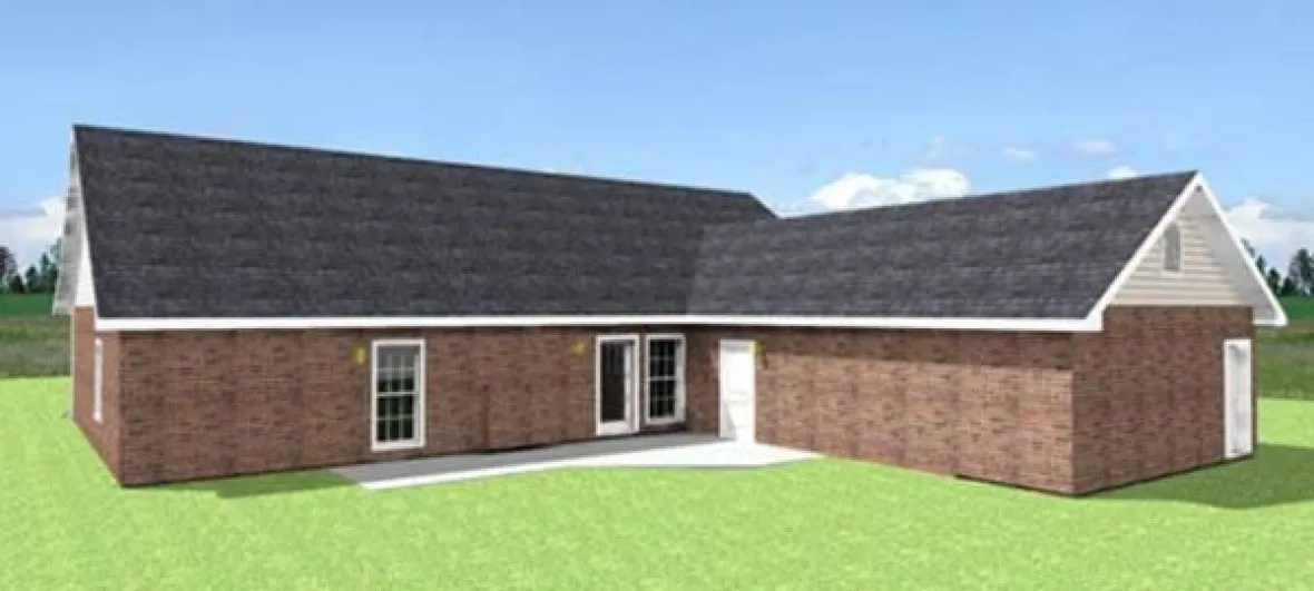 Rear Elevation for House Plan #431581