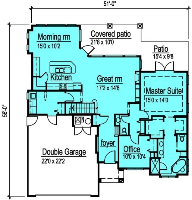 Main Floor Plan for House Plan #572010