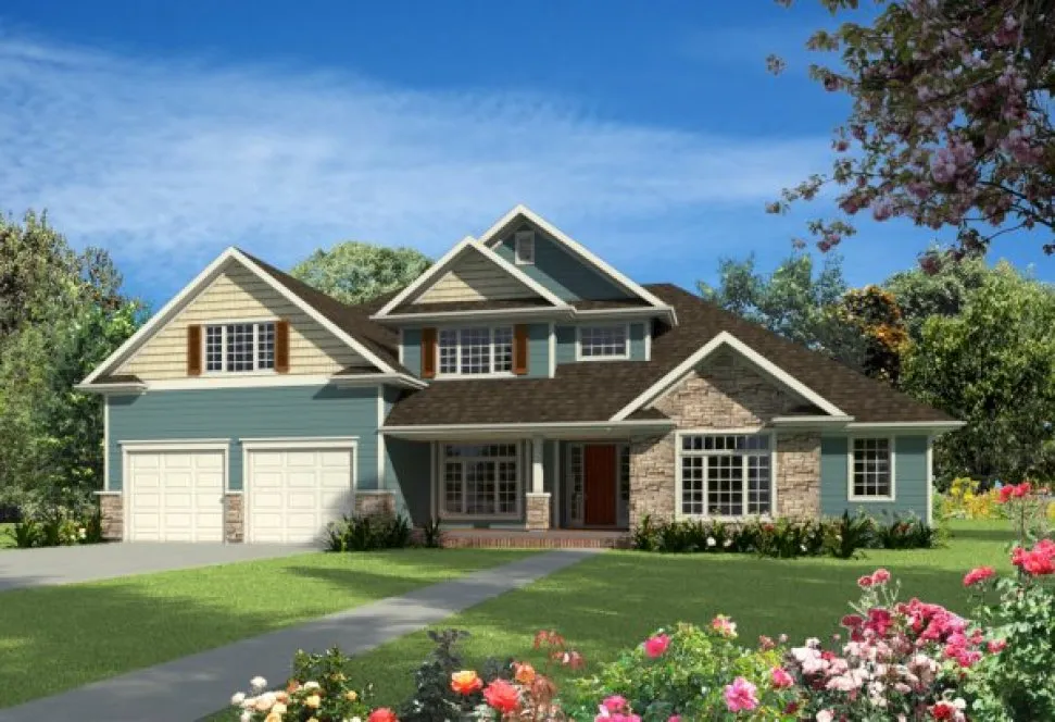 Full Rendering for House Plan #573010