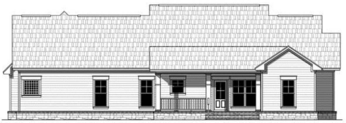 Rear Elevation for House Plan #210412
