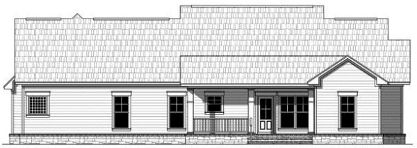 Rear Elevation for House Plan #210412