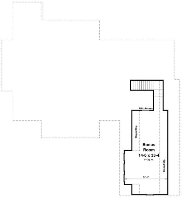 Attic Plan for House Plan #210412