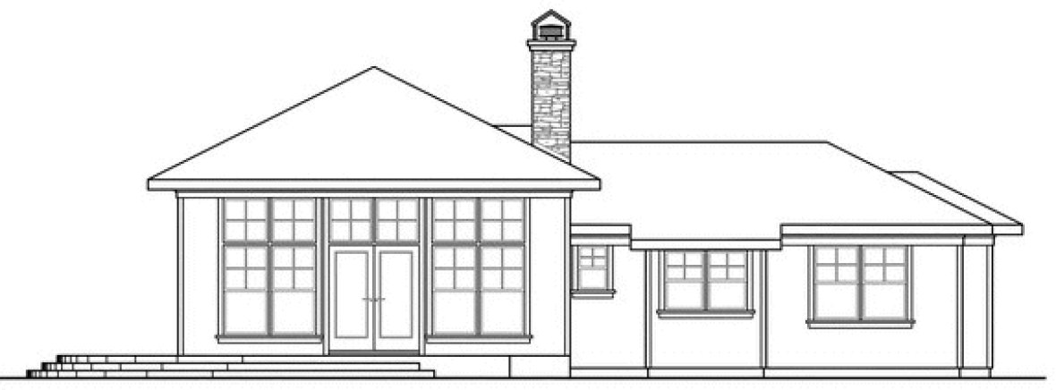 Left Elevation for House Plan #345105