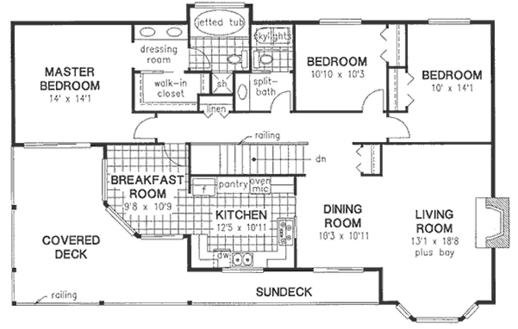Main Floor Plan for House Plan #138598