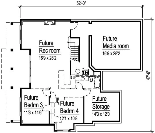 Basement Plan for House Plan #571100