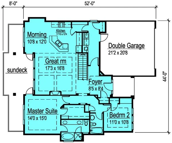Main Floor Plan for House Plan #571100