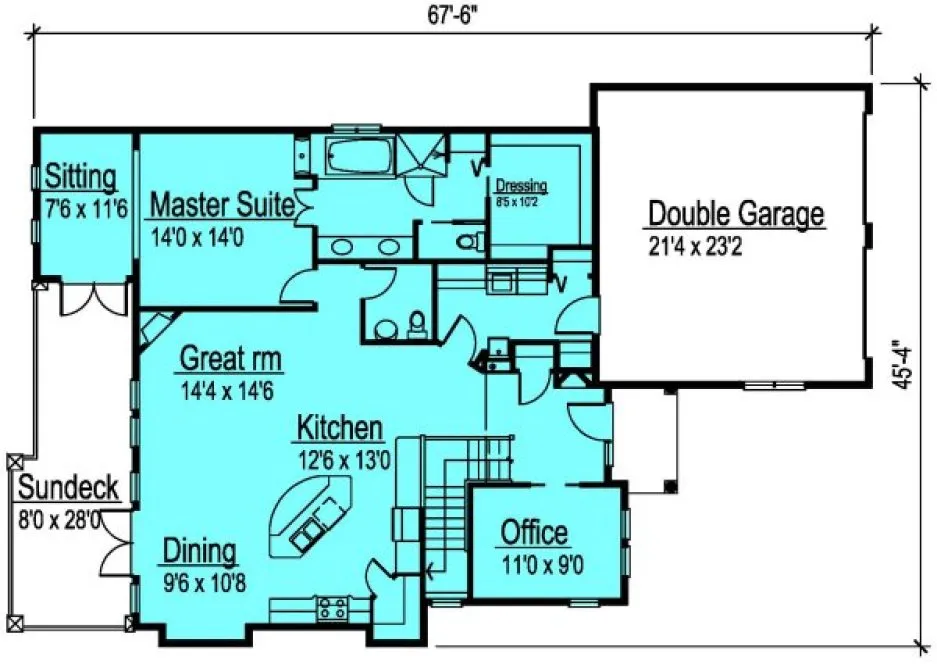Main Floor Plan for House Plan #572100