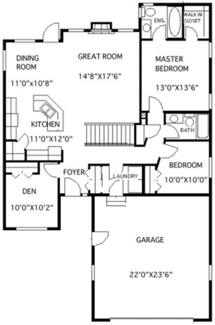 Main Floor Plan for House Plan #502891