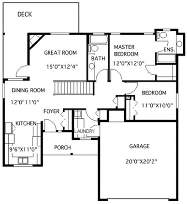 Main Floor Plan for House Plan #504027