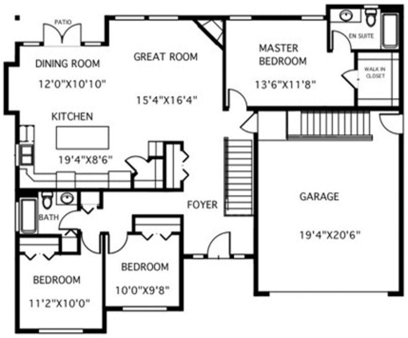 Main Floor Plan for House Plan #500220