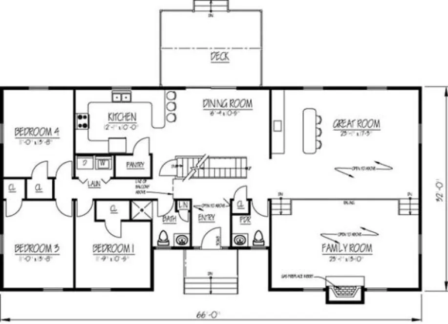 Main Floor Plan for House Plan #568001