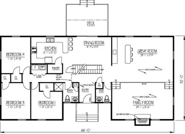 Main Floor Plan for House Plan #568001