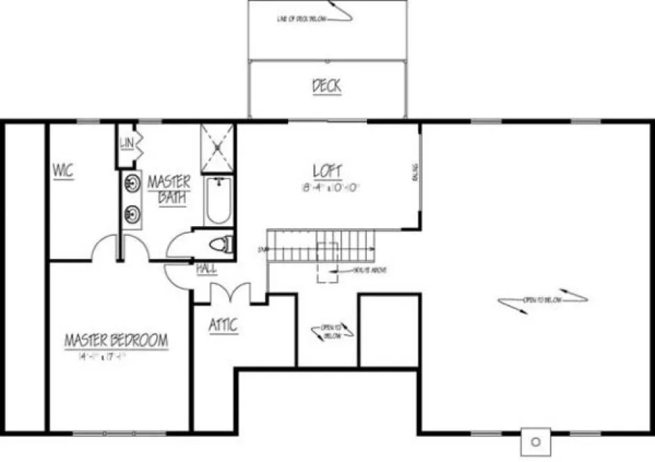 Second Floor Plan for House Plan #568001