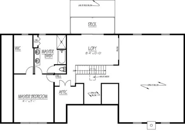 Second Floor Plan for House Plan #568001