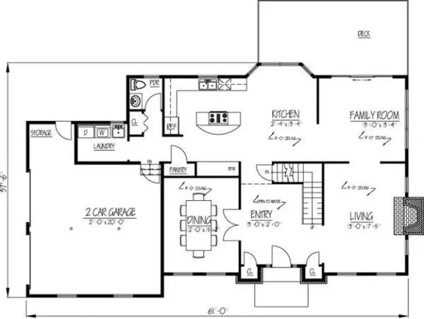 Main Floor Plan for House Plan #569001