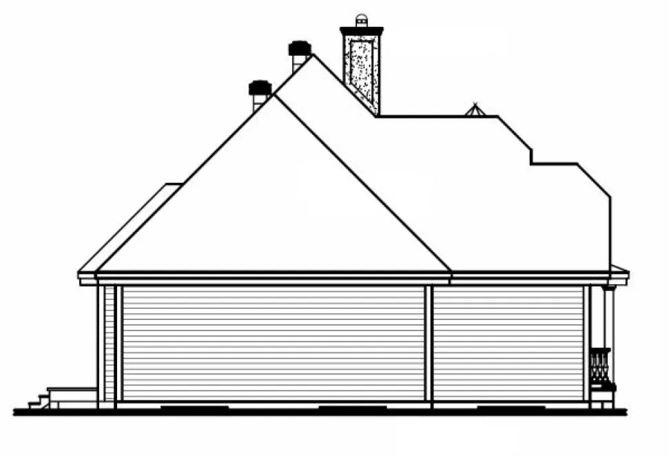 Left Elevation for House Plan #146922