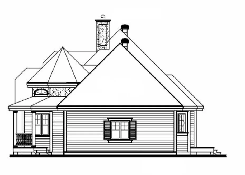 Right Elevation for House Plan #146922