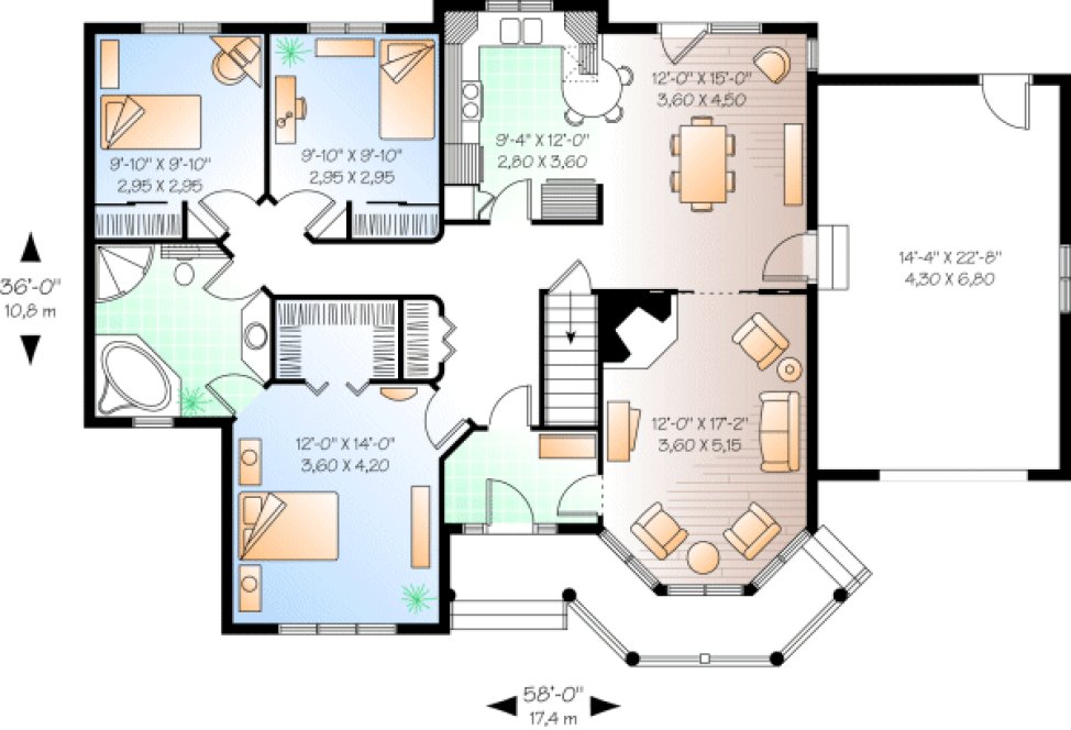 Main Floor Plan for House Plan #146922