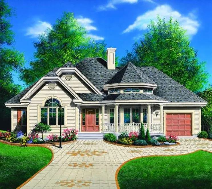 Full Rendering for House Plan #146922