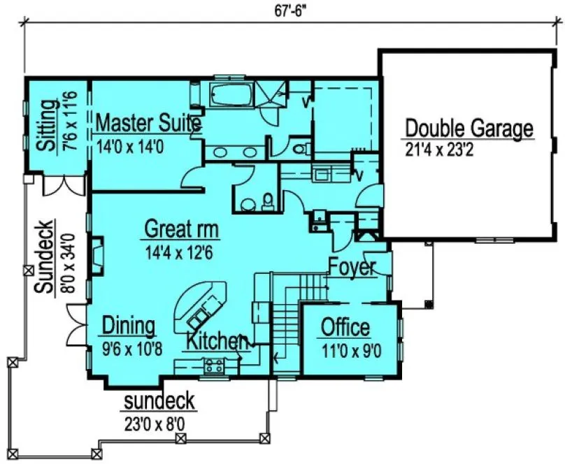 Main Floor Plan for House Plan #570030