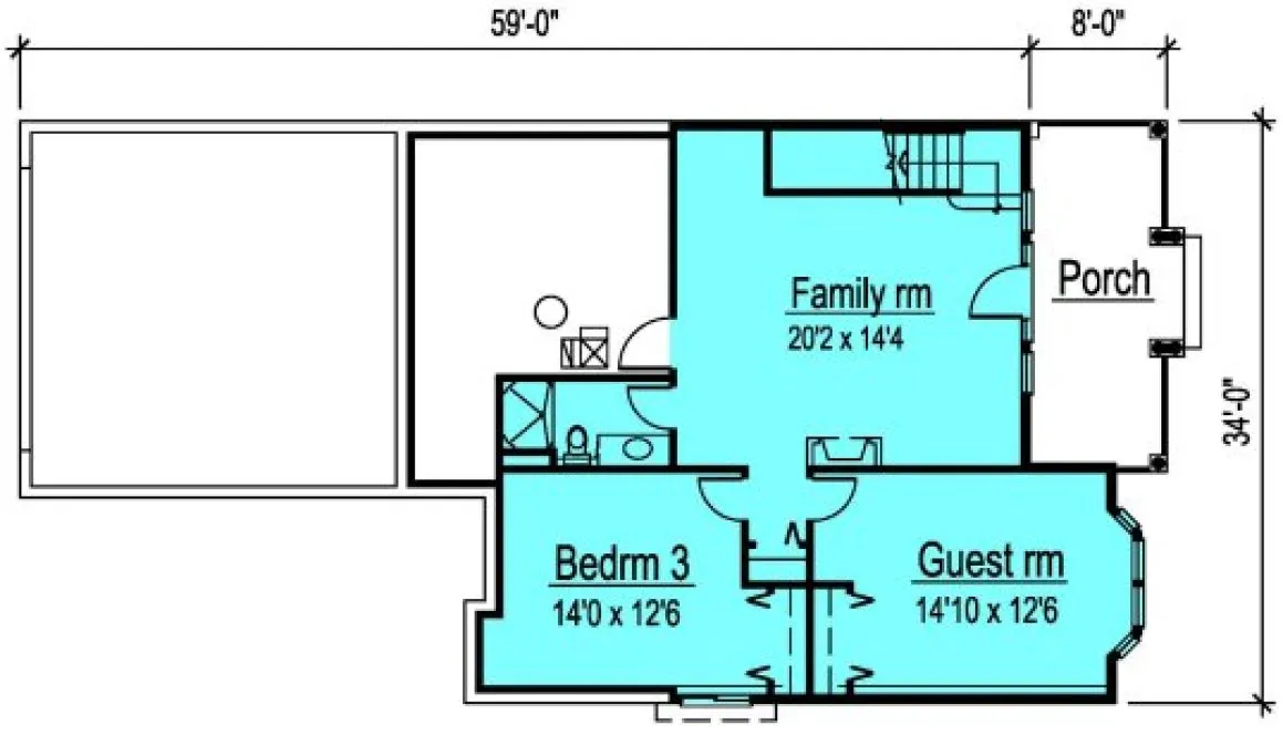 Basement Plan for House Plan #571030
