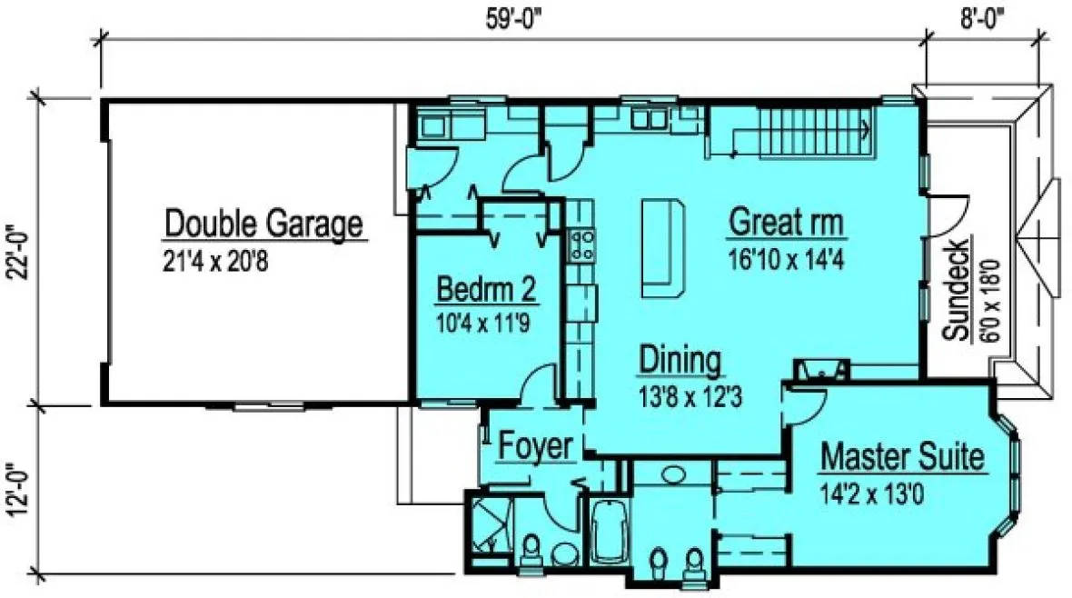 Main Floor Plan for House Plan #571030