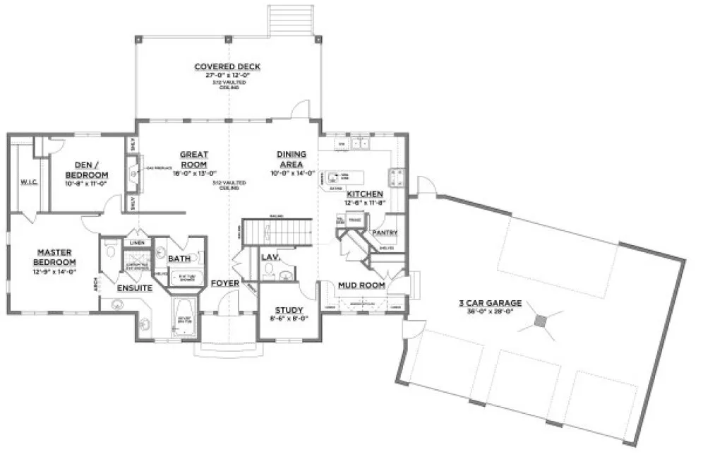 Main Floor Plan for House Plan #557461