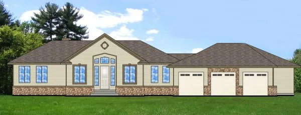 Full Rendering for House Plan #557461