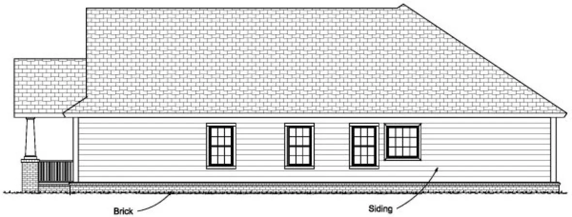 Right Elevation for House Plan #246334