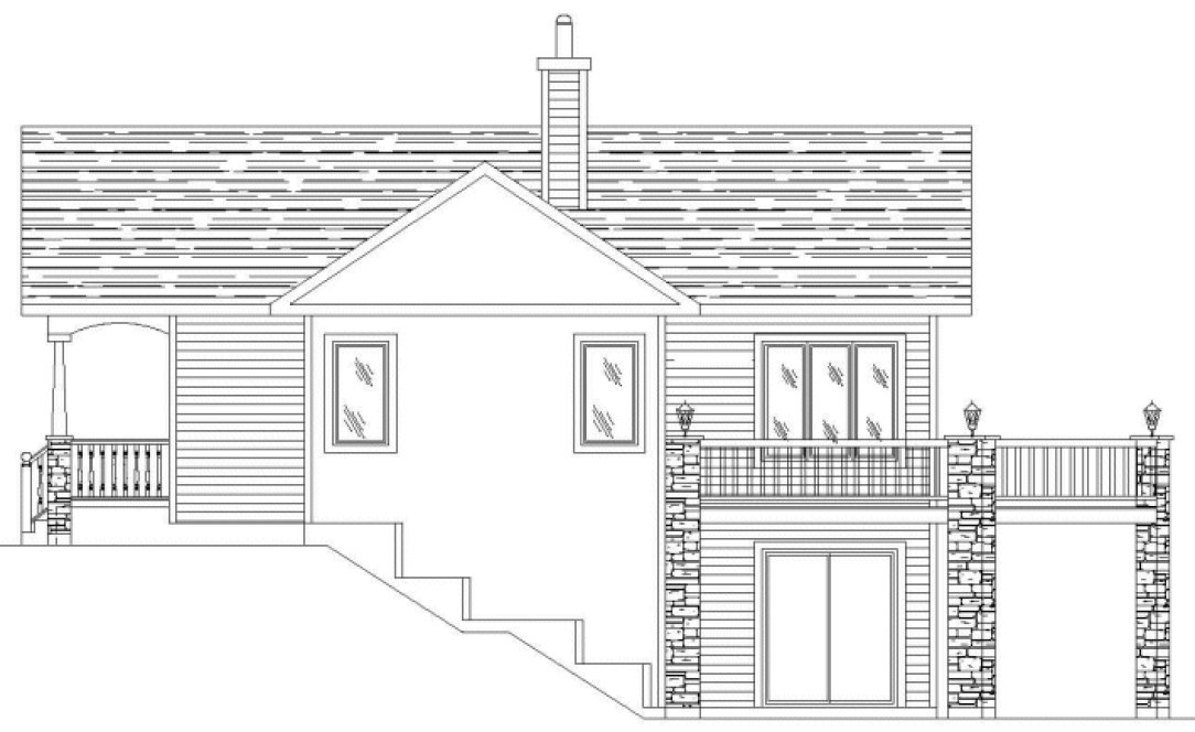 Right Elevation for House Plan #429260