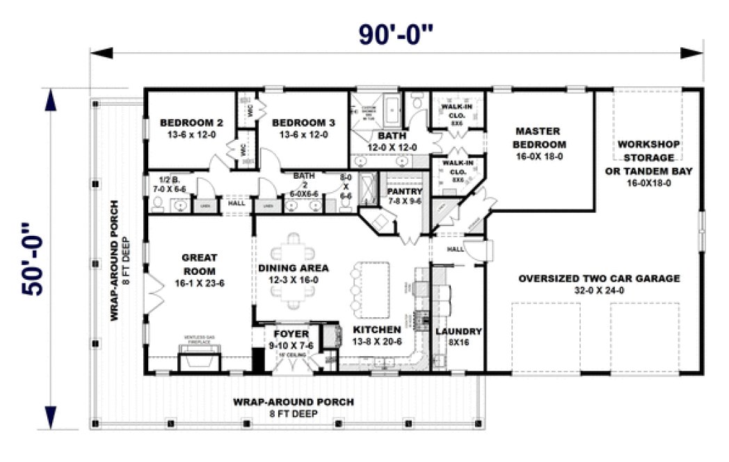 Main Floor Plan for House Plan #439932