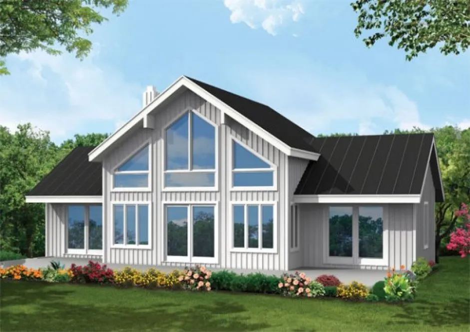 Rear Elevation for House Plan #560101