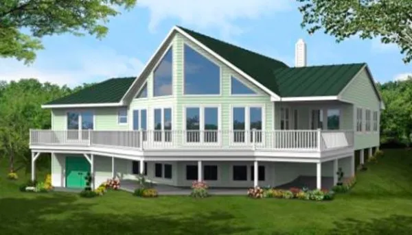 Rear Elevation for House Plan #561101