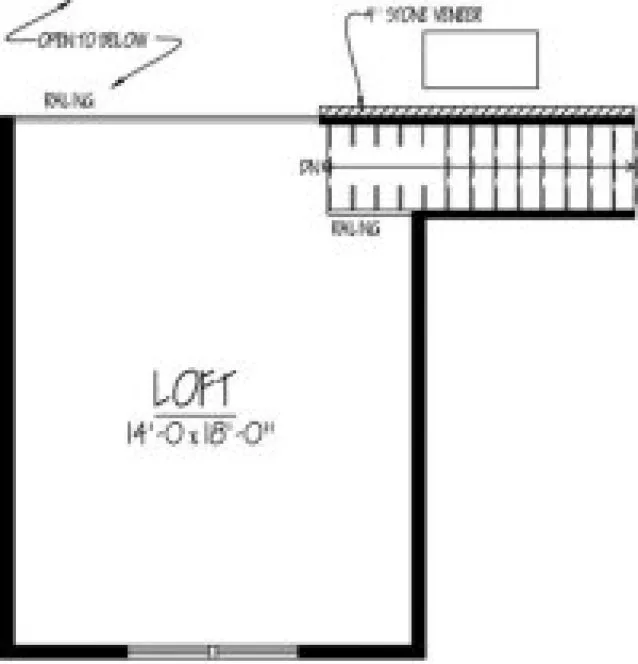 Attic Plan for House Plan #561101
