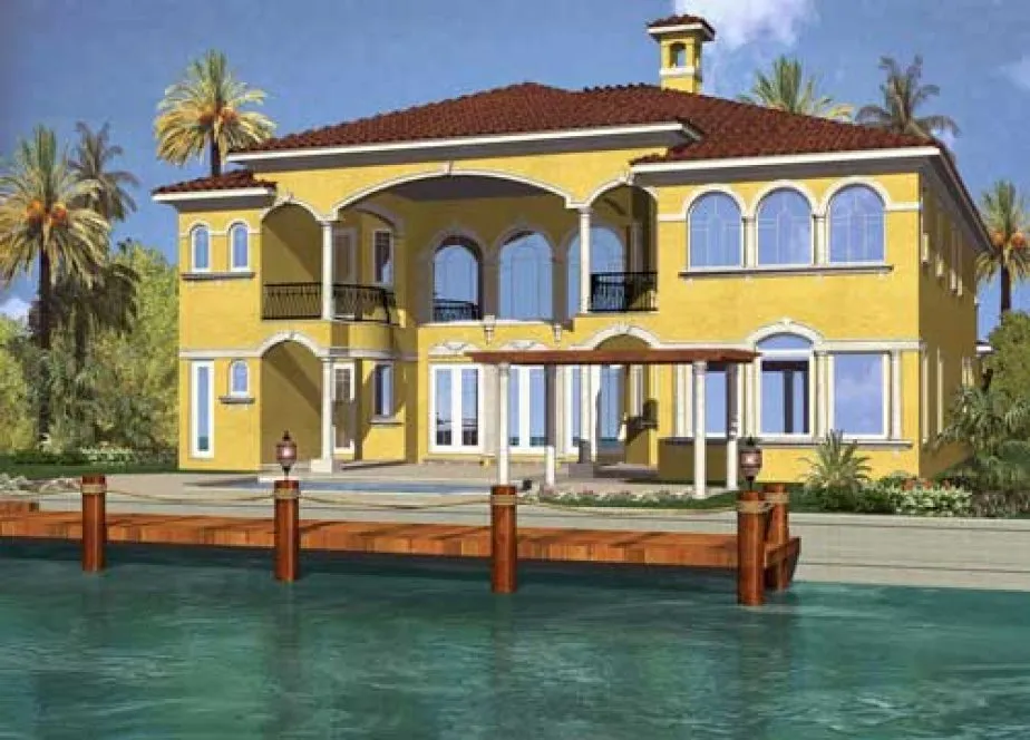 Rear Elevation for House Plan #313851