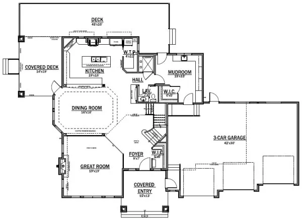 Main Floor Plan for House Plan #552163