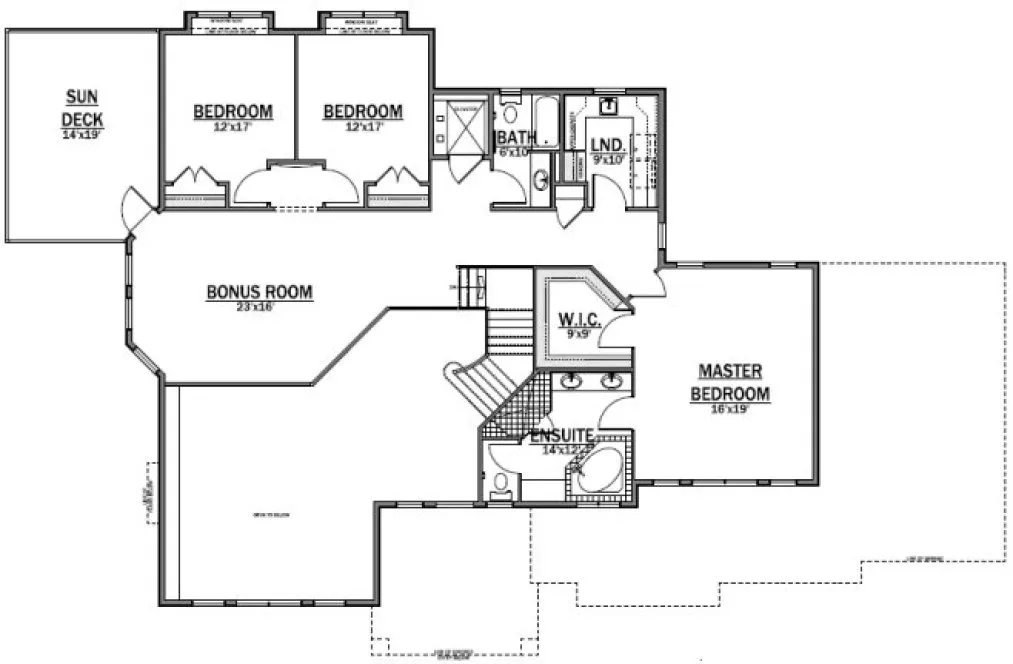 Second Floor Plan for House Plan #552163